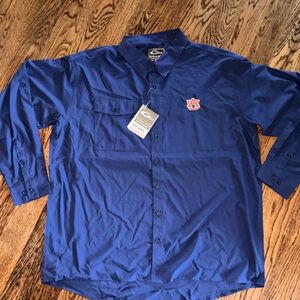 Drake Men's Auburn Tigers Button down Shirt 🐅🐅